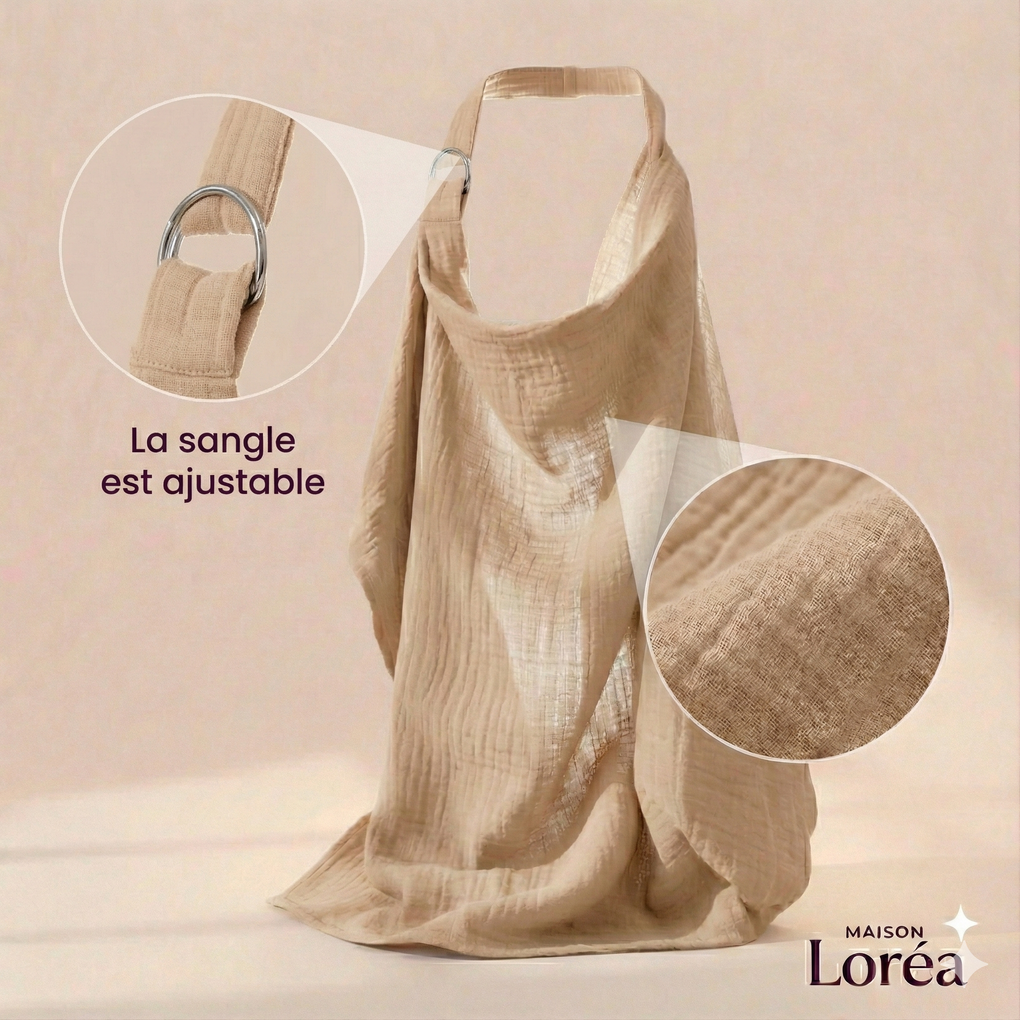 Cape d'Allaitement "Cocon" – 100% Gaze de Coton