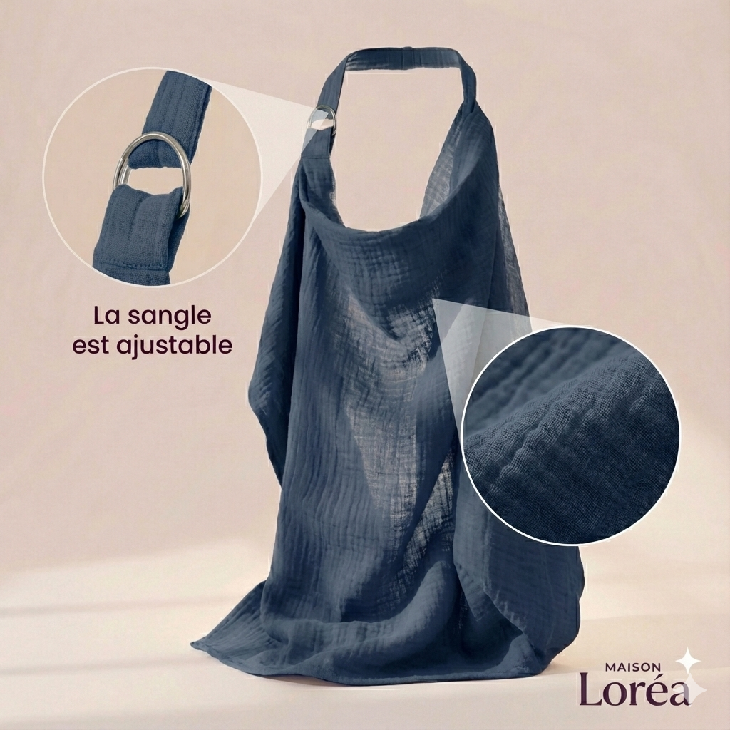 Cape d'Allaitement "Cocon" – 100% Gaze de Coton