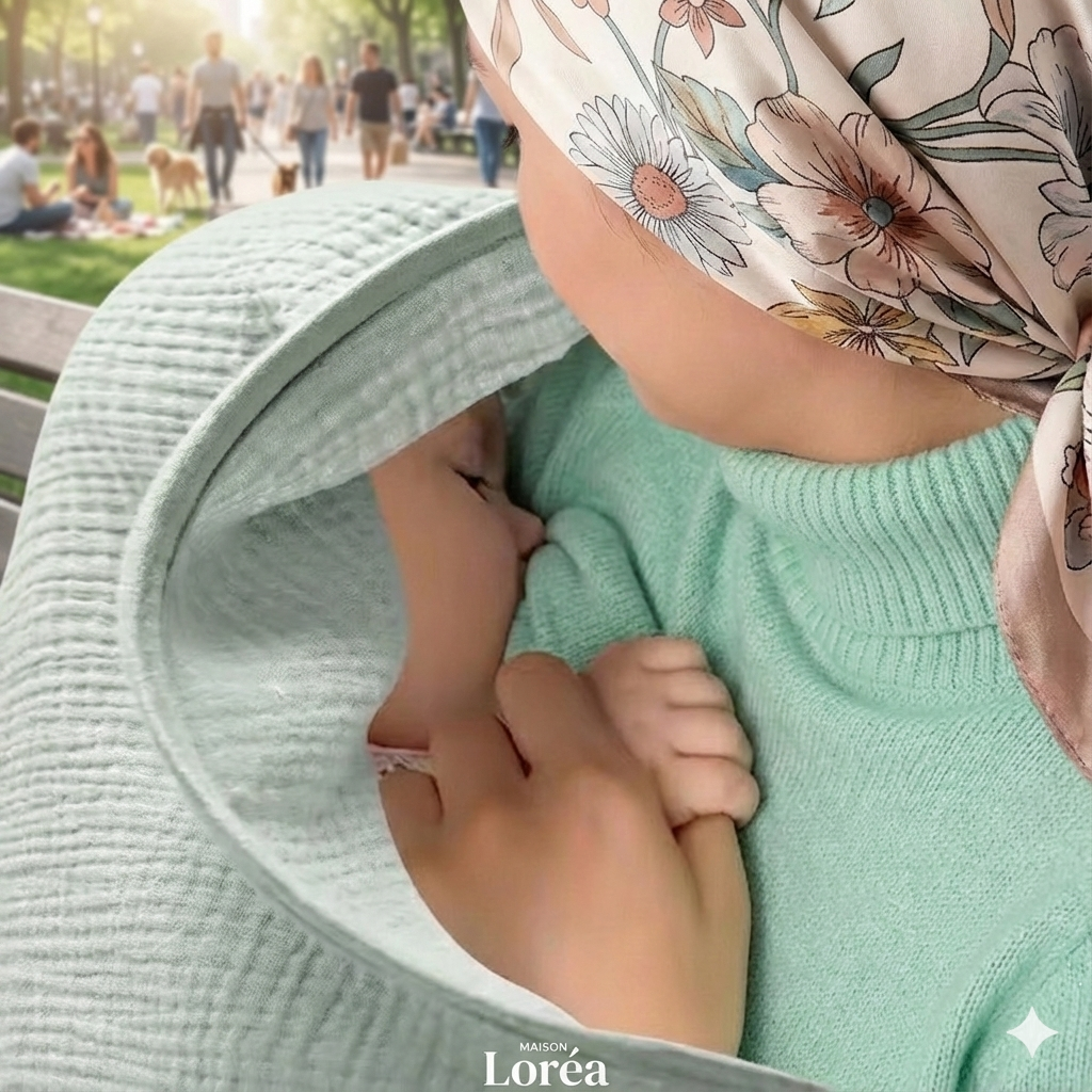 Cape d'Allaitement "Cocon" – 100% Gaze de Coton