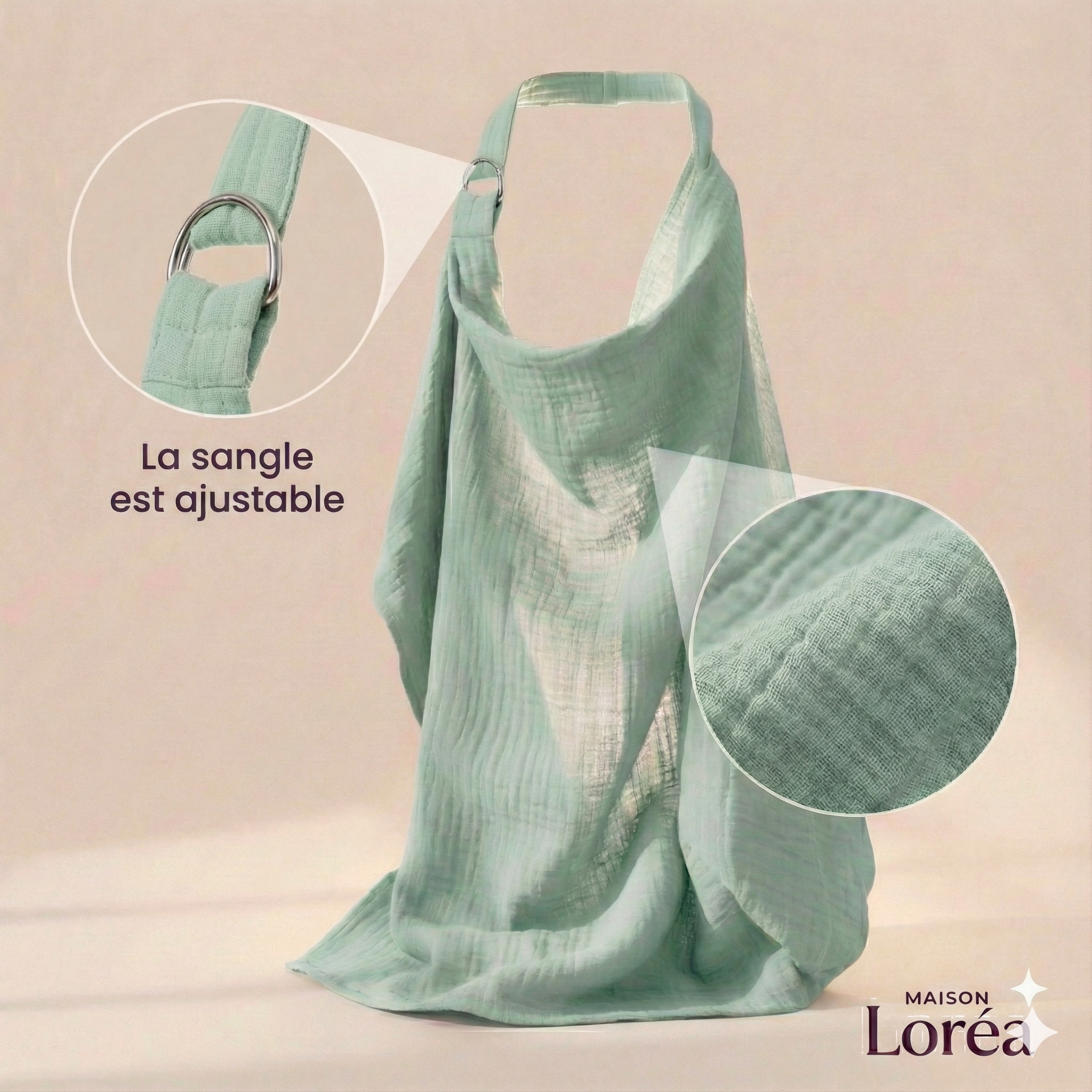 Cape d'Allaitement "Cocon" – 100% Gaze de Coton